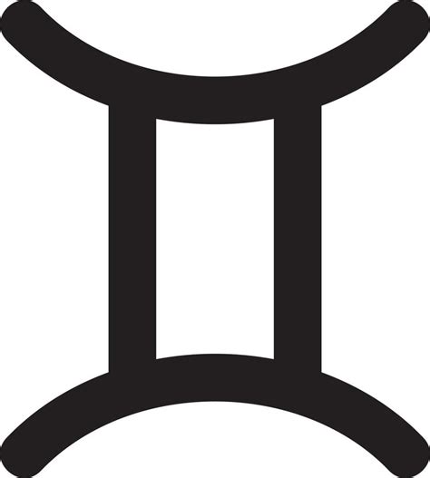 Géminis Signo Del Zodíaco Símbolo Simple 4607647 Vector En Vecteezy
