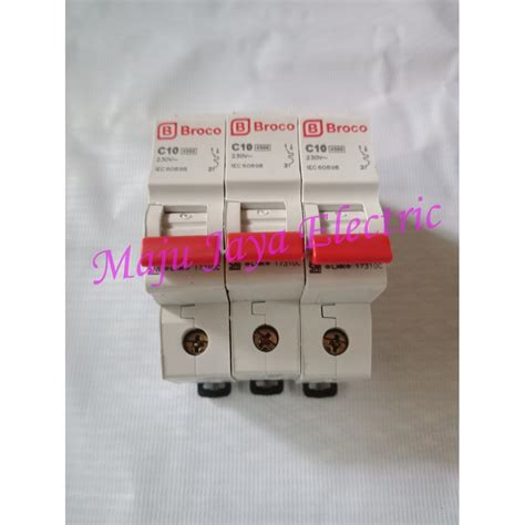 Jual MCB Broco 1 P Phase 1P Circuit Breaker 10 A Ampere Amper 10A