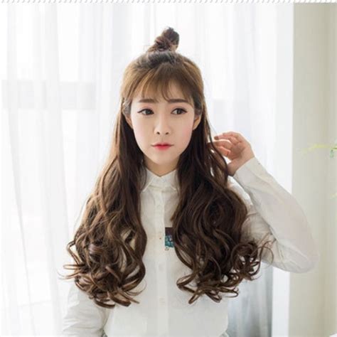Jual Hairclip Korea Rambut Long Curly Keriting 50cm 60cm Rambut Palsu