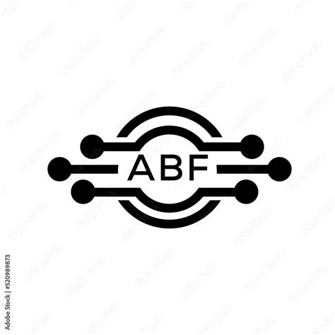 abf letter logo abf  white background vector image abf monogram
