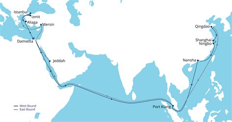 Far East - East Mediterranean Shipping Route Direct Service