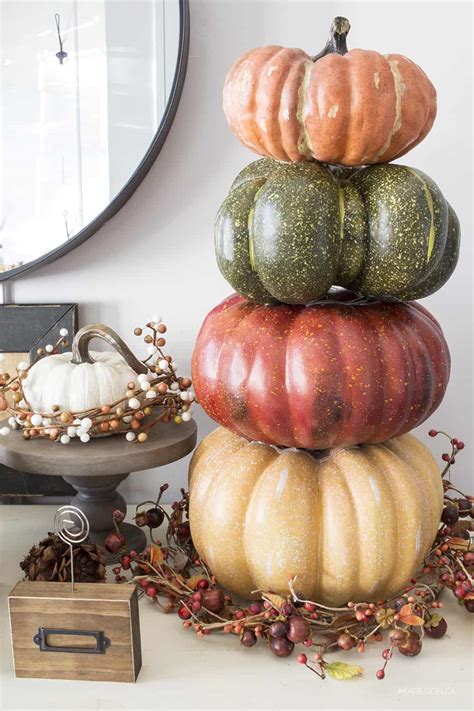 How to Make a Stacked Pumpkin Topiary the Easy Way!