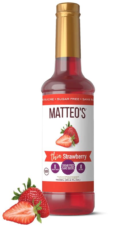 Sugar Free Mix - Strawberry - Matteo's Coffee Syrup