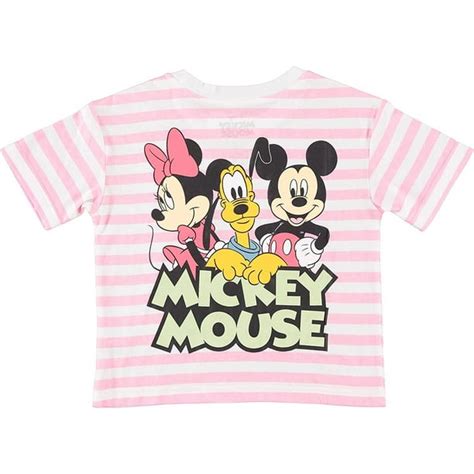 Disney Minnie Mouse Girls Short Sleeve T Shirt Front And Back Print Sizes 4 16