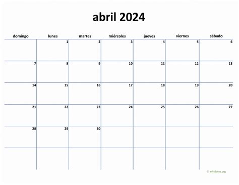 Abril Calendario Dias Festivos Bill Marjie