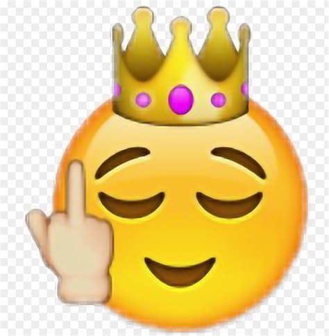 Emoji Fuck Emoticon Iphone Apple Middle Finger Emoji With Crow PNG Transparent With Clear
