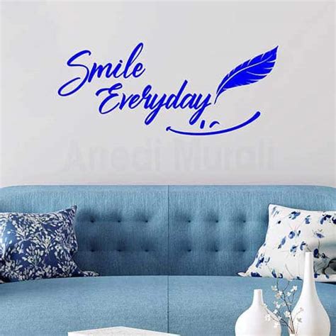 Scritta Adesiva Smile Everyday Stickers Murali Decorativi