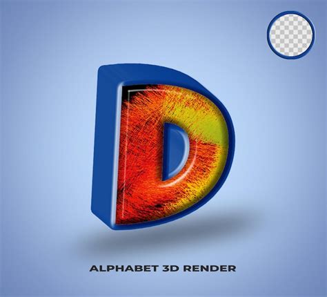 Premium Psd D Render Alphabet Line Blue With Abstract Colorfull Glossy