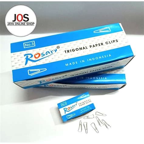 Jual Clip Trigonal No 3 Trigonal Paper Clips No 3 Rosary 1 Pak Isi