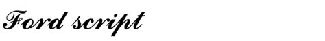 Ford Script Font