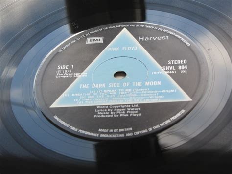 Pink Floyd Dark Side Of The Moon Solid Blue Triangle A2