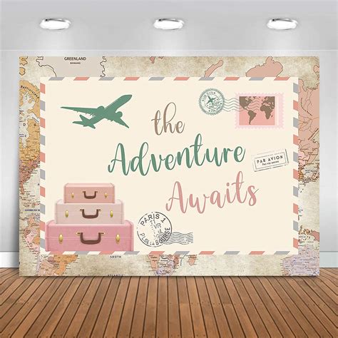 Buy Moca Adventure Awaits Backdrop Large Banner Decoration Let The