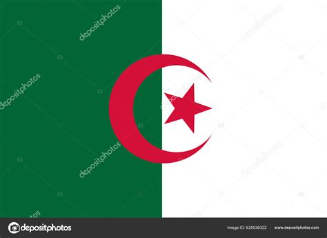 Algeria Flag Vector Illustration Isolated National Symbol Country ...