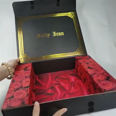 Luxury Customized Shape Matte Black Box With Gold Foil Corrugated Paper