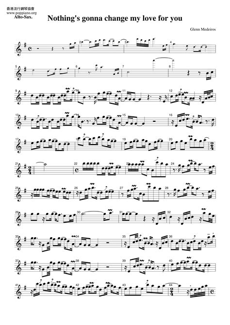 George Benson Nothing S Gonna Change My Love For You Sax Score Pdf