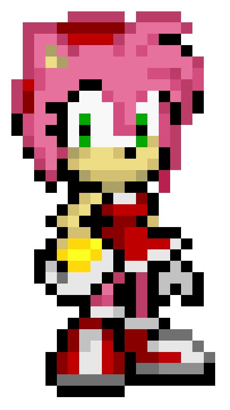 Mmd Style Amy Rose Pixel Art By Foxeygamer87sonic On Deviantart