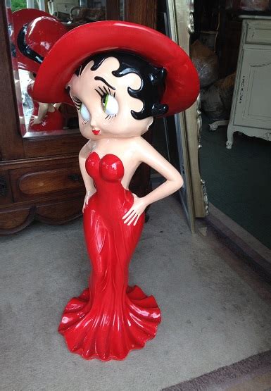 Betty Boob Red Dress Resin Figure The Conservatory