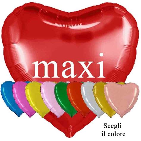 Palloncino Cuore Maxi Cm 80 Colori Assortiti