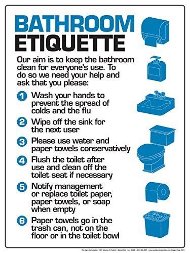 Buy Bathroom Etiquette 12 X 16 Online At DesertcartUAE