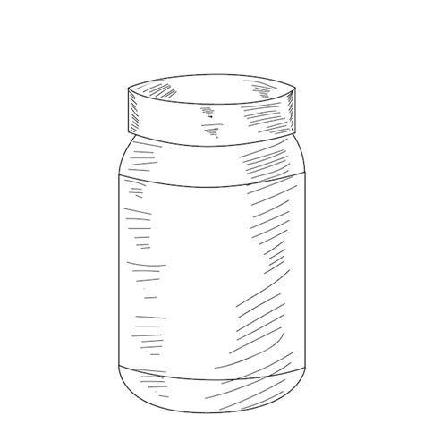 Premium Vector Vector On White Background Sketch Of Glass Jar With Lid