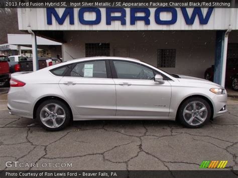 Ingot Silver Metallic 2013 Ford Fusion Hybrid Se Se Appearance Package Charcoal Blackred