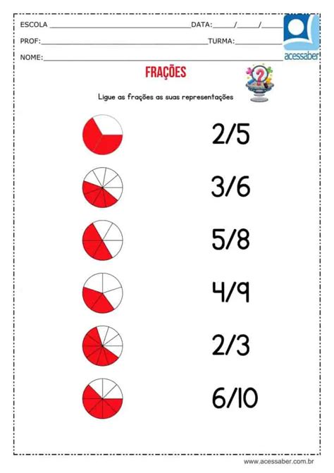 Atividade De Matem Tica Identifique As Fra Es Ano E Ano