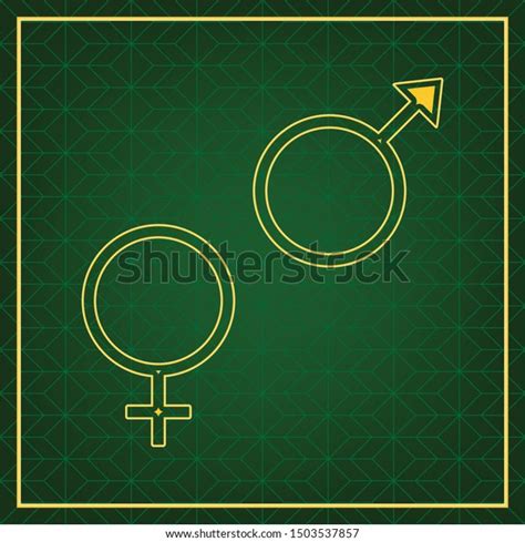 Sex Symbol Sign Golden Icon Gold Stock Vector Royalty Free Shutterstock