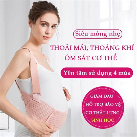 Đai Đỡ Bụng Bầu Nịt Nâng Bụng Cho Bà Bầu Kê Giữ Hỗ Trợ Giảm Áp Lực