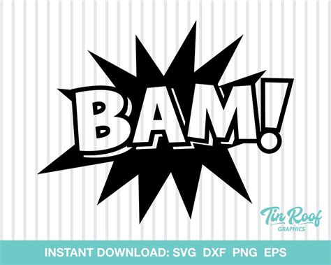 Bam Svg Comic Book Sounds Cutting File Etsy