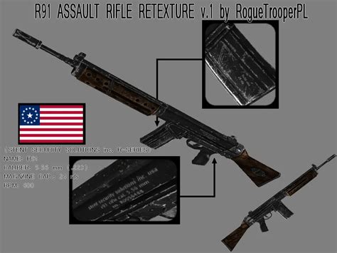 R91 Assault Rifle Retexture By RogueTrooperPL At Fallout 3 Nexus Mods