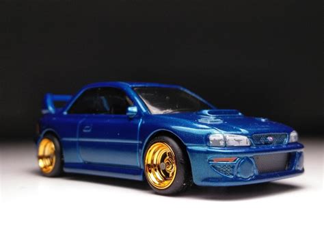 Subaru Impreza Wrx Sti Hot Wheels Custom Real Rubber Tires Etsy