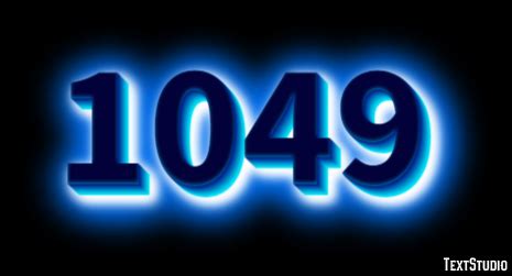 1049 Text Effect and Logo Design Number