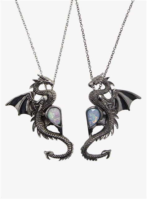 Dragon Moonstone Best Friend Necklace Set Hot Topic Dragon Jewelry