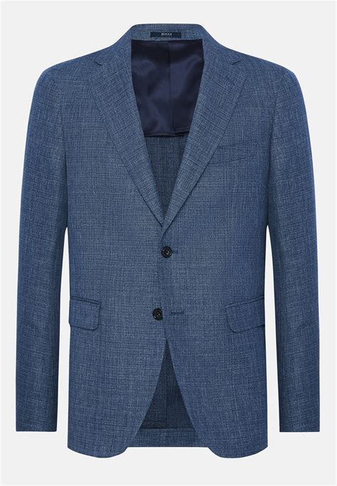 Micro Structured Wool Linen Blazer Style Capri Boggi