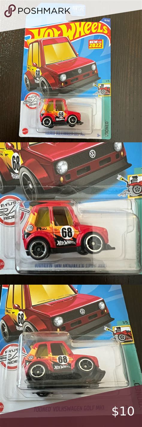 Hot Wheels Tooned Red Volkswagen Golf Mk Nel