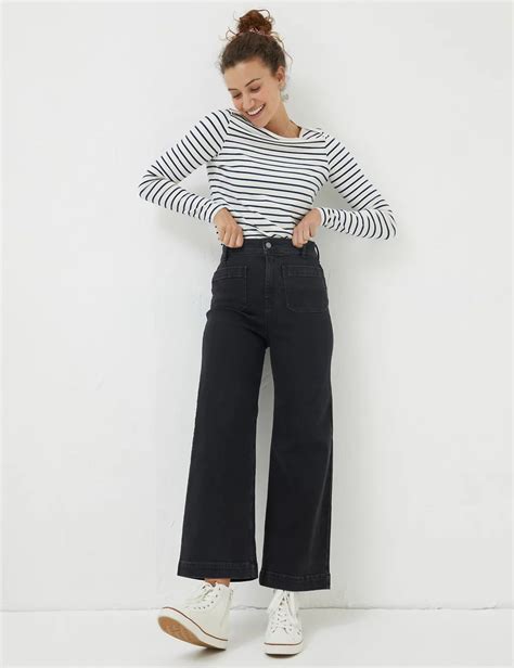 Wide Leg Cropped Jeans Fatface Mands