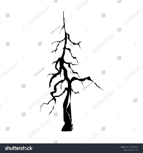 Naked Tree Silhouette Hand Drawn Silhouette Stock Illustration Shutterstock
