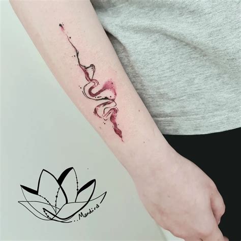 Red/Purple Watercolor Snake Tattoo | Purple tattoo ink, Red ink tattoos ...