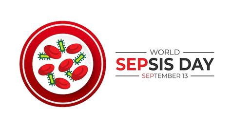 Premium Vector World Sepsis Day Design With Blood Illustration