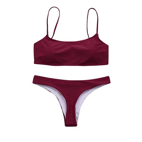 Conjunto De Bikini Bandeau Para Mujer Ba Ador Sexy De Dos Piezas Traje De Ba O
