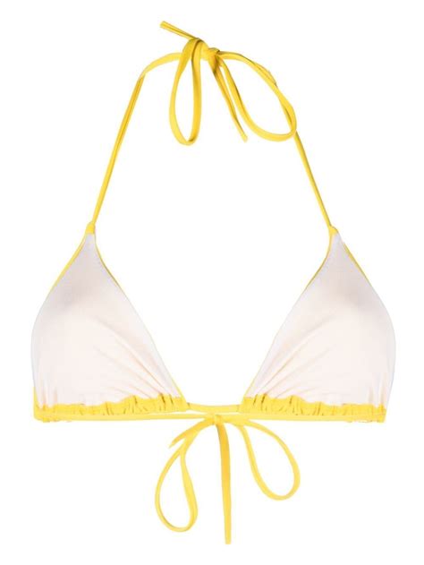 Dsquared Logo Print Halterneck Bikini Top Farfetch