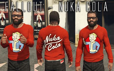 Fallout Nuka Cola Vault Boy Shirt For Franklin Gta5