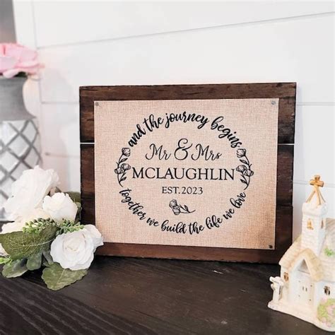 Rustic Burlap Mr Mrs Etsy