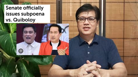 Sa Wakas Migs Zubiri Pinirmahan Na Subpoena Ni Quiboloy Pastor