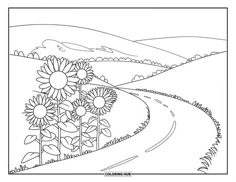 130+ Dibujos de girasoles para colorear para niños y adultos (Gratis)