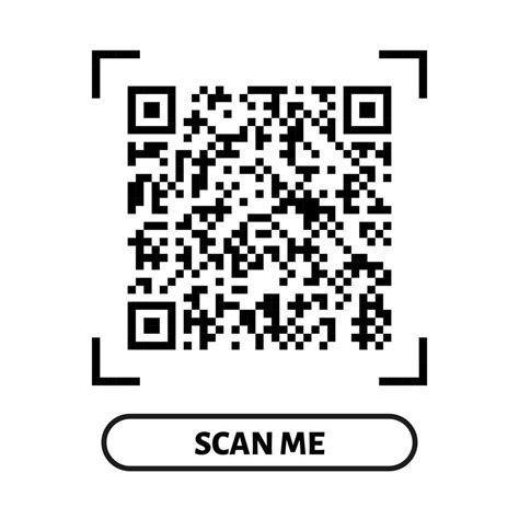 Scan Me Qr Code Template Design Qr Code For Payment Text Transfer With Scan Me Button Vector