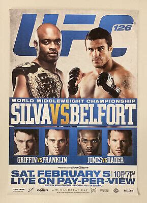 Ufc Event Poster Anderson Silva Vitor Belfort X Unsigned Ebay