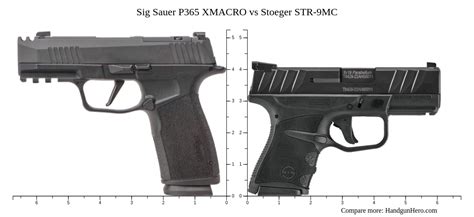 Sig Sauer P Xmacro Vs Stoeger Str Mc Size Comparison Handgun Hero