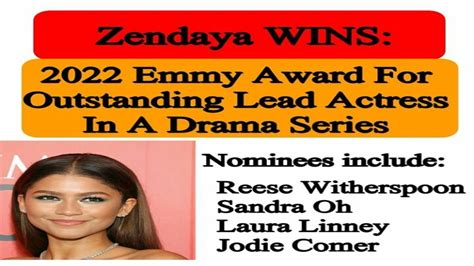 Emmy2022 Zendaya Wins An Award For The Second Time In A Row Zendaya