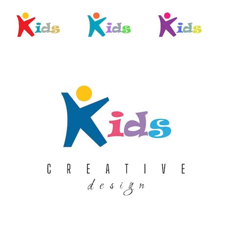 premium vector colorful kids play logo vector children logo designs